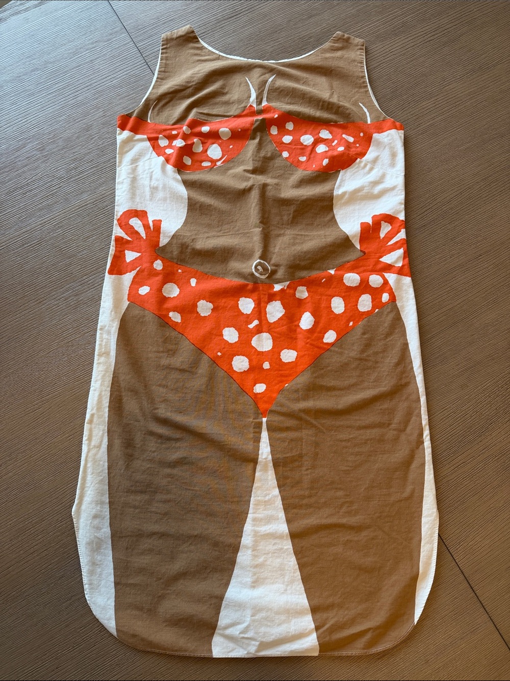 Fun coverup/beach dress with a printed bikini